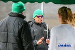 Denton, TX - February 3: Head Coach Sujay Lama during the UNT Mean Green Women’s Tennis dual match against the IOWA Hawkeyes on February 3, 2018 at the Waranch Tennis Complex in Denton, TX. (Photo by Mark Woods/DFWsportsonline)