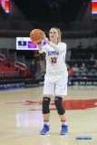 UNIVERSITY PARK, TX - FEBRUARY 07: Southern Methodist Mustangs center Klara Bradshaw (13) shoots a free throw during the game between SMU and Tulsa on February 7, 2018, at Moody Coliseum in Dallas, TX. (Photo by George Walker/Icon Sportswire)