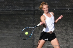Maria Kononova during the singles match between North Texas and Old Dominion on March 3, 2017 at Waranch Tennis Complex in Denton, TX.
