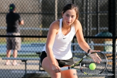 Tamuna Kutubidze during the singles match between North Texas and Old Dominion on March 3, 2017 at Waranch Tennis Complex in Denton, TX.