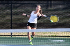Laura Arciniegas during the singles match between North Texas and Old Dominion on March 3, 2017 at Waranch Tennis Complex in Denton, TX.