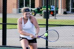 Alexandra Héczey during the singles match between North Texas and Old Dominion on March 3, 2017 at Waranch Tennis Complex in Denton, TX.