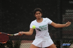 RANCHO MIRAGE, CA - MARCH 10: Nidhi Surapaneni during the North Texas tennis match vs Wichita State on March 10, 2018, at the Sunrise Country Club in Rancho Mirage, CA. (Photo by George Walker/DFWsportsonline)