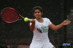 RANCHO MIRAGE, CA - MARCH 10: Nidhi Surapaneni during the North Texas tennis match vs Wichita State on March 10, 2018, at the Sunrise Country Club in Rancho Mirage, CA. (Photo by George Walker/DFWsportsonline)