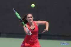 DALLAS, TX - APRIL 20: Charline Anselmo during the SMU women's tennis match vs UCF on April 20, 2018, at the SMU Tennis Complex, Turpin Stadium & Brookshire Family Pavilion in Dallas, TX. (Photo by George Walker/DFWsportsonline)