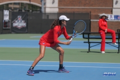 DALLAS, TX - APRIL 20: Tiffany Hollebeck during the SMU women's tennis match vs UCF on April 20, 2018, at the SMU Tennis Complex, Turpin Stadium & Brookshire Family Pavilion in Dallas, TX. (Photo by George Walker/DFWsportsonline)