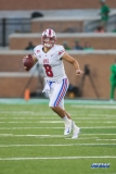 DENTON, TX - SEPTEMBER 01: Southern Methodist Mustangs quarterback Ben Hicks (8) looks to pass during the game between North Texas and SMU on September 1, 2018 at Apogee Stadium in Denton, TX. (Photo by George Walker/Icon Sportswire)