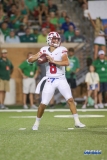 DENTON, TX - SEPTEMBER 01: Southern Methodist Mustangs quarterback Ben Hicks (8) passes during the game between North Texas and SMU on September 1, 2018 at Apogee Stadium in Denton, TX. (Photo by George Walker/Icon Sportswire)