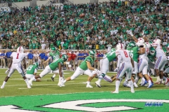 DENTON, TX - SEPTEMBER 01: North Texas Mean Green place kicker Cole Hedlund (30) kicks a field goal during the game between North Texas and SMU on September 1, 2018 at Apogee Stadium in Denton, TX. (Photo by George Walker/Icon Sportswire)