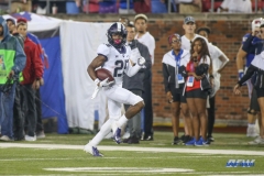 DALLAS, TX - SEPTEMBER 07: TCU Horned Frogs wide receiver KaVontae Turpin (25) runs to the end zone for a touchdown during the game between TCU and SMU on September 7, 2018 at Gerald J. Ford Stadium in Dallas, TX. (Photo by George Walker/Icon Sportswire)
