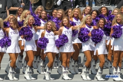 DALLAS, TX - SEPTEMBER 16: TCU Show Girls during the game between the SMU Mustangs and TCU Horned Frogs on September 16, 2017, at Amon G. Carter Stadium in Fort Worth, Texas.  (Photo by George Walker/DFWsportsonline)