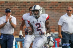 DALLAS, TX - SEPTEMBER 30: Connecticut Huskies wide receiver Tyraiq Beals (2) during the game between SMU and UConn on September 30, 2017, at Gerald J. Ford Stadium in Dallas, TX. (Photo by George Walker/DFWsportsonline)