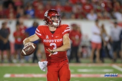HOUSTON, CA - OCTOBER 07: Houston Cougars quarterback Kyle Postma (3) passes during the game between SMU and Houston on October 7, 2017, at TDECU Stadium in Houston, TX. (Photo by George Walker/Icon Sportswire)