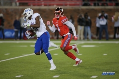 DALLAS, TX - OCTOBER 27: Tulsa Golden Hurricane wide receiver Nigel Carter (11) runs after a catch during the game between SMU and Tulsa on October 27, 2017, at Gerald J. Ford Stadium in Dallas, TX. (Photo by George Walker/Icon Sportswire)