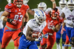DALLAS, TX - OCTOBER 27: Tulsa Golden Hurricane running back D'Angelo Brewer (4) runs into the end zone for a touchdown during the game between SMU and Tulsa on October 27, 2017, at Gerald J. Ford Stadium in Dallas, TX. (Photo by George Walker/Icon Sportswire)