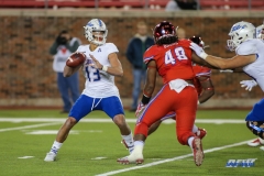 DALLAS, TX - OCTOBER 27: Tulsa Golden Hurricane quarterback Luke Skipper (13) passes during the game between SMU and Tulsa on October 27, 2017, at Gerald J. Ford Stadium in Dallas, TX. (Photo by George Walker/Icon Sportswire)