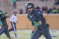 DENTON, TX - OCTOBER 28: North Texas Mean Green wide receiver Turner Smiley (1) during the game between the North Texas Mean Green and Old Dominion Monarchs on October 28, 2017, at Apogee Stadium in Denton, Texas. (Photo by George Walker/DFWsportsonline)