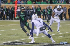 DENTON, TX - OCTOBER 28: North Texas Mean Green wide receiver Rico Bussey Jr. (8) during the game between the North Texas Mean Green and Old Dominion Monarchs on October 28, 2017, at Apogee Stadium in Denton, Texas. (Photo by George Walker/DFWsportsonline)