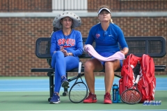 DALLAS, TX - NOVEMBER 04: Coach Kati Gyulai and Anzhelika Shapovalova during the SMU women's tennis Red and Blue Challenge on November 4, 2017, at the SMU Tennis Complex, Turpin Stadium & Brookshire Family Pavilion in Dallas, TX. (Photo by George Walker/DFWsportsonline)