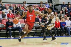 DALLAS, TX - NOVEMBER 10: Southern Methodist Mustangs guard Shake Milton (1) drives to the basket during the men's basketball game between SMU and UMBC on November 10, 2017, at Moody Coliseum, in Dallas, TX. (Photo by George Walker/DFWsportsonline)