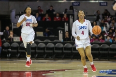DALLAS, TX - NOVEMBER 10: Southern Methodist Mustangs guard Mikayla Reese (4) during the women's basketball game between SMU and Nicholls on November 10, 2017, at Moody Coliseum, in Dallas, TX. (Photo by George Walker/DFWsportsonline)