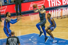 DALLAS, TX - NOVEMBER 10: Dallas Mavericks forward Luka Doncic (77) goes to the basket during the game between the Dallas Mavericks and Oklahoma City Thunder on November 10, 2018 at the American Airlines Center in Dallas, TX. (Photo by George Walker/DFWsportsonline)