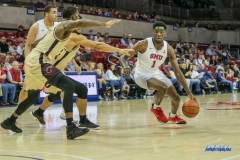 DALLAS, TX - NOVEMBER 12: Southern Methodist Mustangs guard Shake Milton (1) drives to the basket during the game between SMU and ULM on November 12, 2017 at Moody Coliseum in Dallas, TX. (Photo by George Walker/Icon Sportswire)