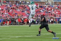 DALLAS, TX - NOVEMBER 25: Tulane Green Wave wide receiver Terren Encalade (5) goes up for a catch during the game between Tulane and SMU on November 25, 2017 at Gerald J. Ford Stadium in Dallas, TX. (Photo by George Walker/Icon Sportswire)