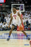UNIVERSITY PARK, TX - DECEMBER 02: Southern Methodist Mustangs guard Shake Milton (1) dribbles during the game between SMU and USC on December 2, 2017 at Moody Coliseum in Dallas, TX. (Photo by George Walker/Icon Sportswire)