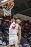 UNIVERSITY PARK, TX - DECEMBER 02: Southern Methodist Mustangs guard Jarrey Foster (10) dunks during the game between SMU and USC on December 2, 2017 at Moody Coliseum in Dallas, TX. (Photo by George Walker/Icon Sportswire)