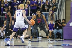 FORT WORTH, TX - DECEMBER 05: Southern Methodist Mustangs guard Jimmy Whitt (31) guards TCU Horned Frogs guard Jaylen Fisher (0) during the game between SMU and TCU on December 5, 2017 at the Ed and Rae Schollmaier Arena in Fort Worth, TX. (Photo by George Walker/DFWsportsonline