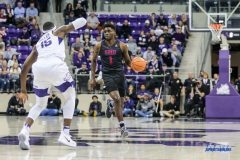 FORT WORTH, TX - DECEMBER 05: Southern Methodist Mustangs guard Shake Milton (1) brings the ball up court during the game between SMU and TCU on December 5, 2017 at the Ed and Rae Schollmaier Arena in Fort Worth, TX. (Photo by George Walker/DFWsportsonline