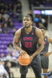 FORT WORTH, TX - DECEMBER 05: Southern Methodist Mustangs guard Ben Emelogu II (21) shoots a free throw during the game between SMU and TCU on December 5, 2017 at the Ed and Rae Schollmaier Arena in Fort Worth, TX. (Photo by George Walker/DFWsportsonline
