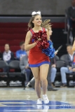 UNIVERSITY PARK, TX - DECEMBER 19: SMU cheerleader performs during the game between SMU and Cal Poly State on December 19, 2017, at Moody Coliseum in Dallas, TX. (Photo by George Walker/DFWsportsonline)