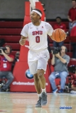 UNIVERSITY PARK, TX - DECEMBER 19: Southern Methodist Mustangs guard Jahmal McMurray (0) brings the ball up court during the game between SMU and Cal Poly on December 19, 2017, at Moody Coliseum in Dallas, TX. (Photo by George Walker/Icon Sportswire)