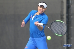 DALLAS, TX - February 03: Ana Perez-Lopez during the SMU women's tennis match vs Texas A&M Corpus Christi on February 3, 2018, at the SMU Tennis Complex, Turpin Stadium & Brookshire Family Pavilion in Dallas, TX. (Photo by George Walker/DFWsportsonline)