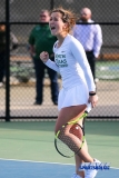 Denton, TX - February 3: Tamuna Kutubidze at the UNT Mean Green Women’s Tennis dual match against the IOWA Hawkeyes on February 3, 2018 at the Waranch Tennis Complex in Denton, TX. (Photo by Mark Woods/DFWsportsonline)