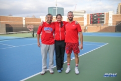 DALLAS, TX - FEBRUARY 09: SMU coaches during the SMU women's tennis match vs UCF on February 9, 2018, at the SMU Tennis Complex, Turpin Stadium & Brookshire Family Pavilion in Dallas, TX. (Photo by George Walker/DFWsportsonline)