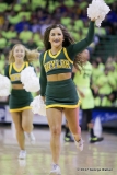 WACO, TX - FEBRUARY 18: A Baylor Bears cheerleader performs during the men's basketball game between Baylor and Kansas on February 18, 2017, at the Ferrell Center in Waco, TX. (Photo by George Walker/Icon Sportswire)