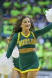 WACO, TX - FEBRUARY 18: A Baylor Bears cheerleader performs during the men's basketball game between Baylor and Kansas on February 18, 2017, at the Ferrell Center in Waco, TX. (Photo by George Walker/Icon Sportswire)