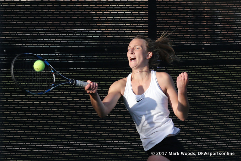 Maria Kononova during the singles match between North Texas and Old Dominion on March 3, 2017 at Waranch Tennis Complex in Denton, TX.
