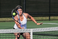 Alexandra Héczey during the doubles match between North Texas and Old Dominion on March 3, 2017 at Waranch Tennis Complex in Denton, TX.
