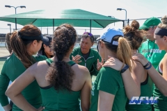 Denton, TX - March 3: Head Coach Sujay Lama talks to the team before the UNT Mean Green Women’s Tennis dual match against the University of Houston at the Waranch Tennis Complex in Denton, TX. (Photo by Mark Woods/DFWsportsonline)