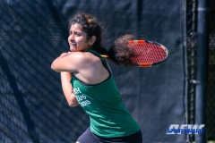 Denton, TX - March 3: Nidhi Surapaneni during the UNT Mean Green Women’s Tennis dual match against the University of Houston at the Waranch Tennis Complex in Denton, TX. (Photo by Mark Woods/DFWsportsonline)