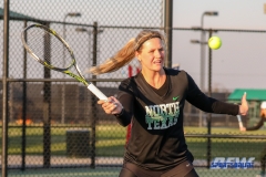 Denton, TX - March 15: Ivana Babic during the UNT Mean Green Women’s Tennis dual match against Georgia State University at the Waranch Tennis Complex in Denton, TX. (Photo by Mark Woods/DFWsportsonline)