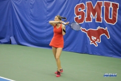 DALLAS, TX - APRIL 12: Liza Buss during the SMU women's tennis match vs North Texas on April 12, 2018, at the SMU Tennis Complex, Turpin Stadium & Brookshire Family Pavilion in Dallas, TX. (Photo by George Walker/DFWsportsonline)