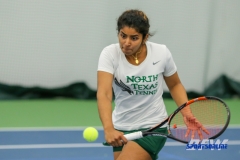 Plano, TX - April 14: Nidhi Surapaneni during the North Texas Women’s Tennis dual match against the University of Arlington at the Lifetime Plano Tennis facility in Plano, TX. (Photo by Mark Woods/DFWsportsonline)