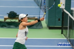 Plano, TX - April 14: Haruka Sasaki during the North Texas Women’s Tennis dual match against the University of Arlington at the Lifetime Plano Tennis facility in Plano, TX. (Photo by Mark Woods/DFWsportsonline)