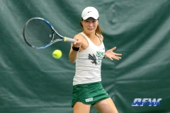 Plano, TX - April 14: Haruka Sasaki during the North Texas Women’s Tennis dual match against the University of Arlington at the Lifetime Plano Tennis facility in Plano, TX. (Photo by Mark Woods/DFWsportsonline)