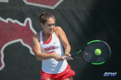 DALLAS, TX - APRIL 18: Charline Anselmo during the SMU women's tennis match vs Temple on April 18, 2018, at the SMU Tennis Complex, Turpin Stadium & Brookshire Family Pavilion in Dallas, TX. (Photo by George Walker/DFWsportsonline)